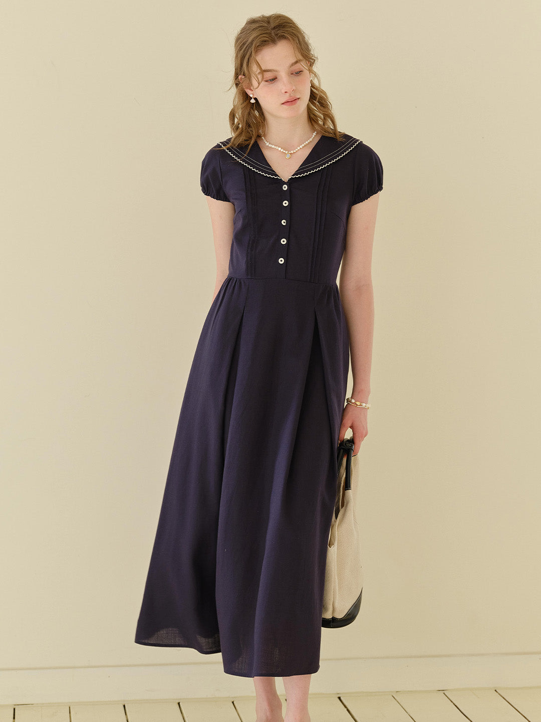 Harper V-Neck Linen Dress