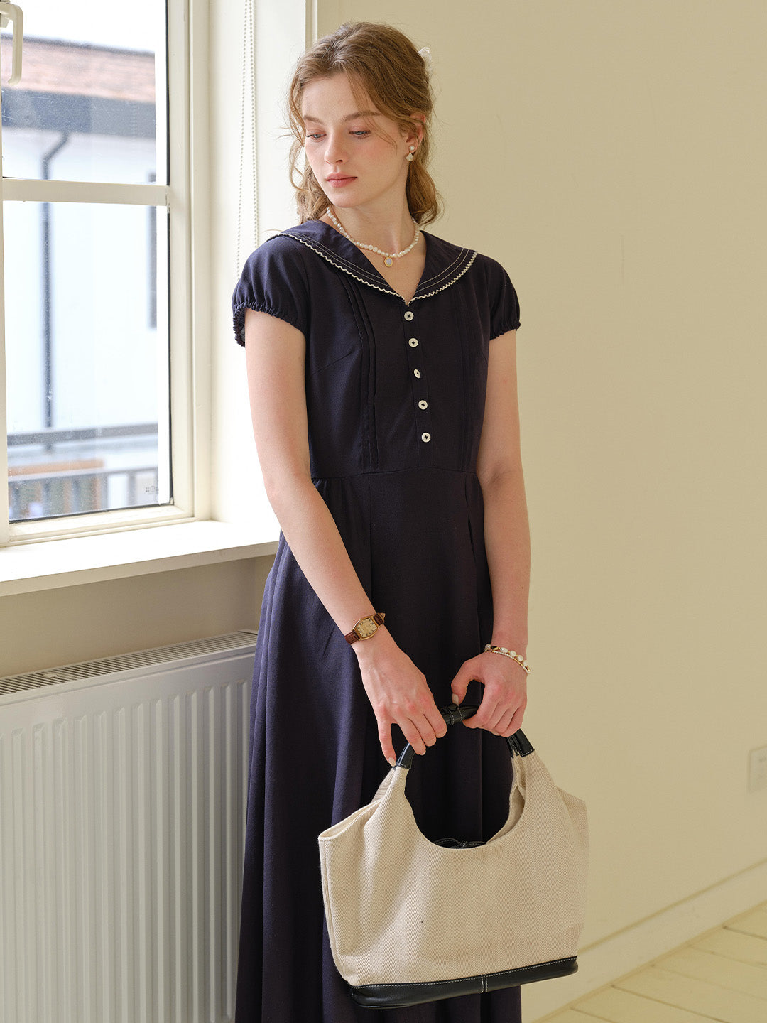 Harper V-Neck Linen Dress