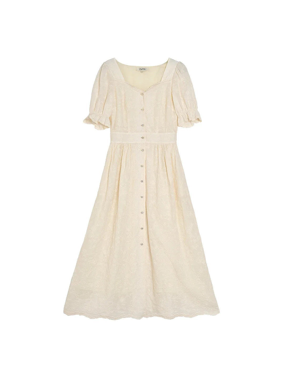 Ayra Sweetheart Neck Puff Sleeves Dress
