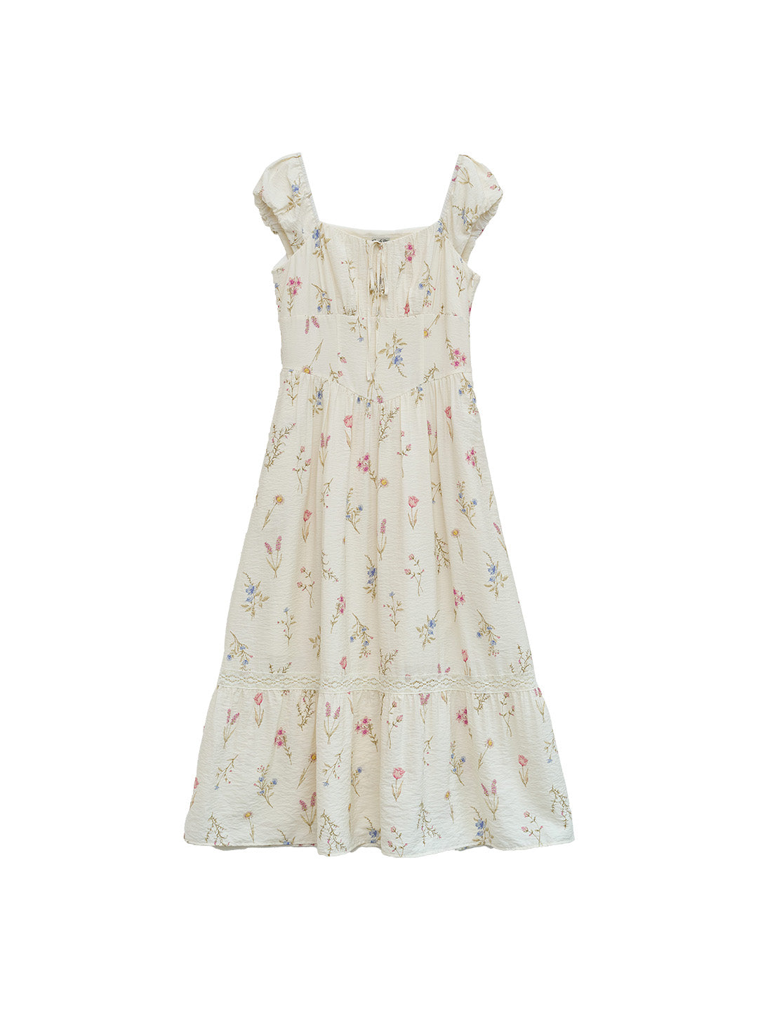 Victoria Sweetheart Neck Floral Dress