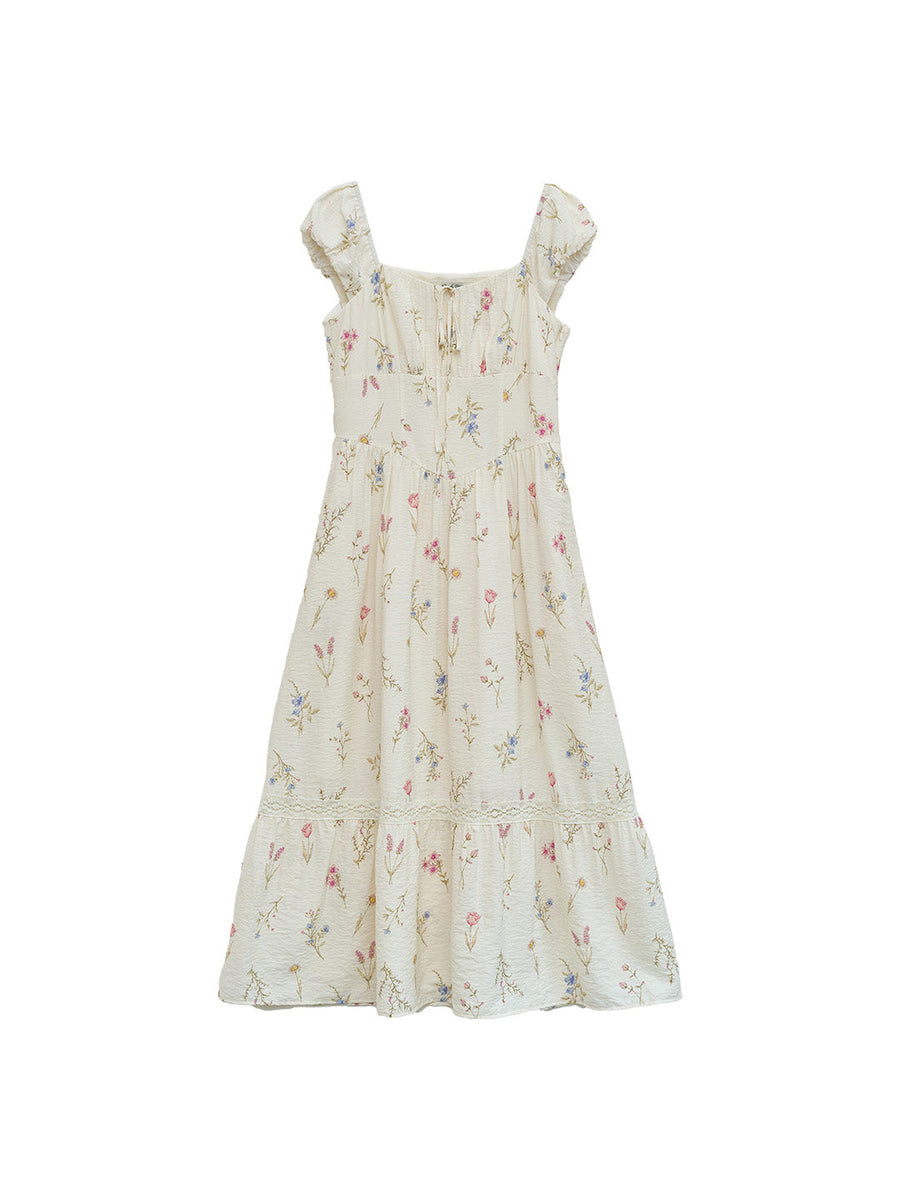 Victoria Sweetheart Neck Floral Dress