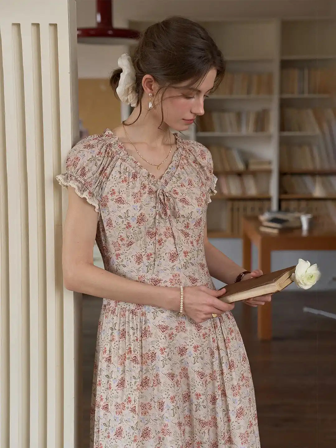 Ayra V-Neck Floral Dress
