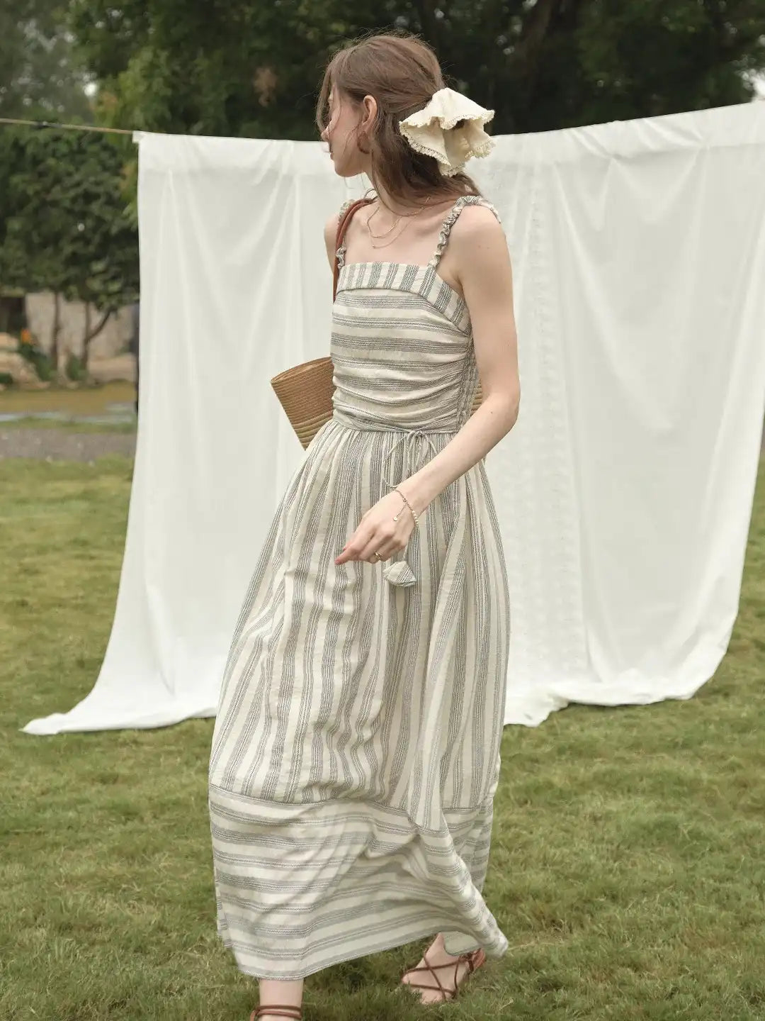 Reya Stripes Suspender Dress