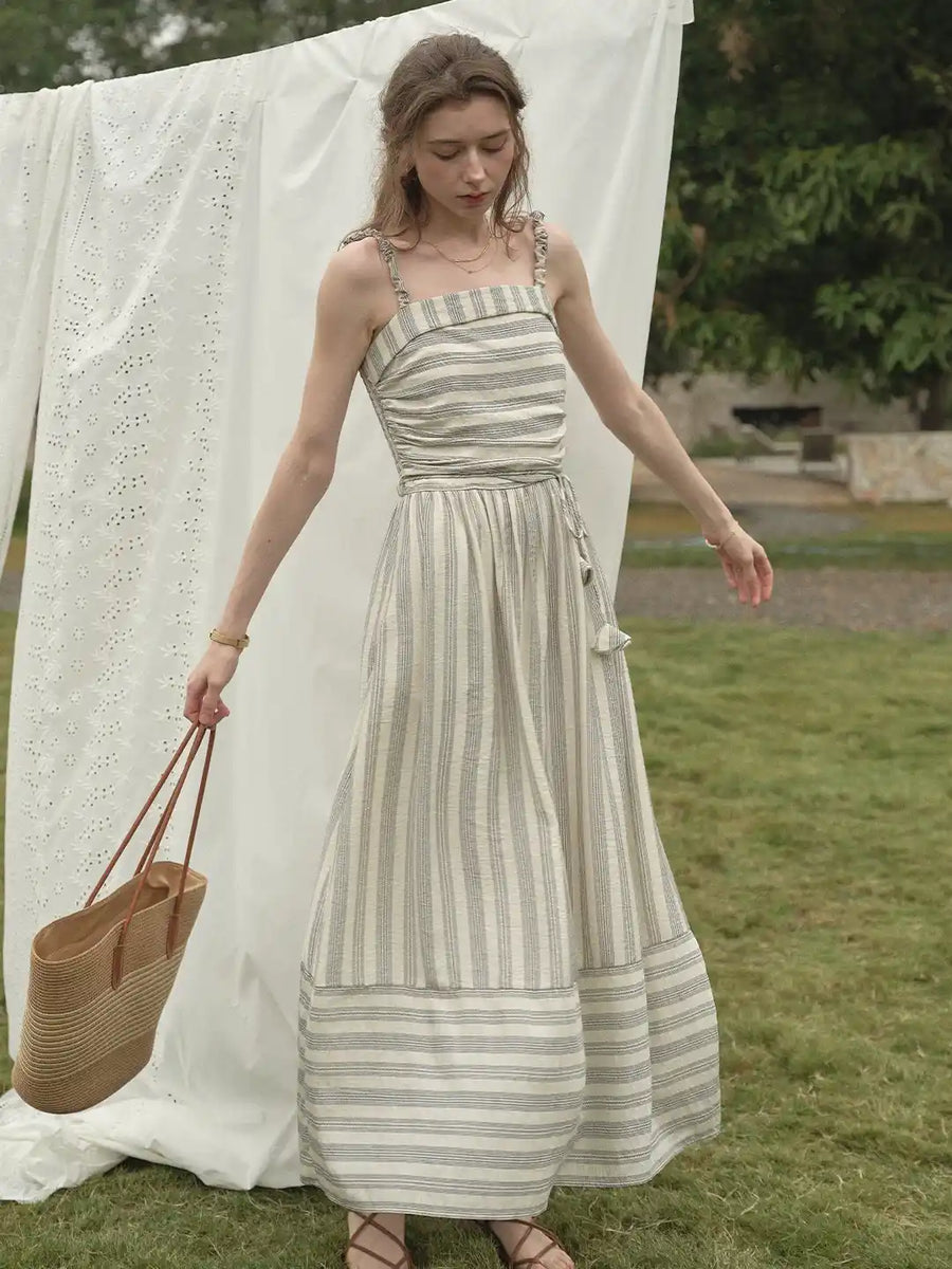 Reya Stripes Suspender Dress