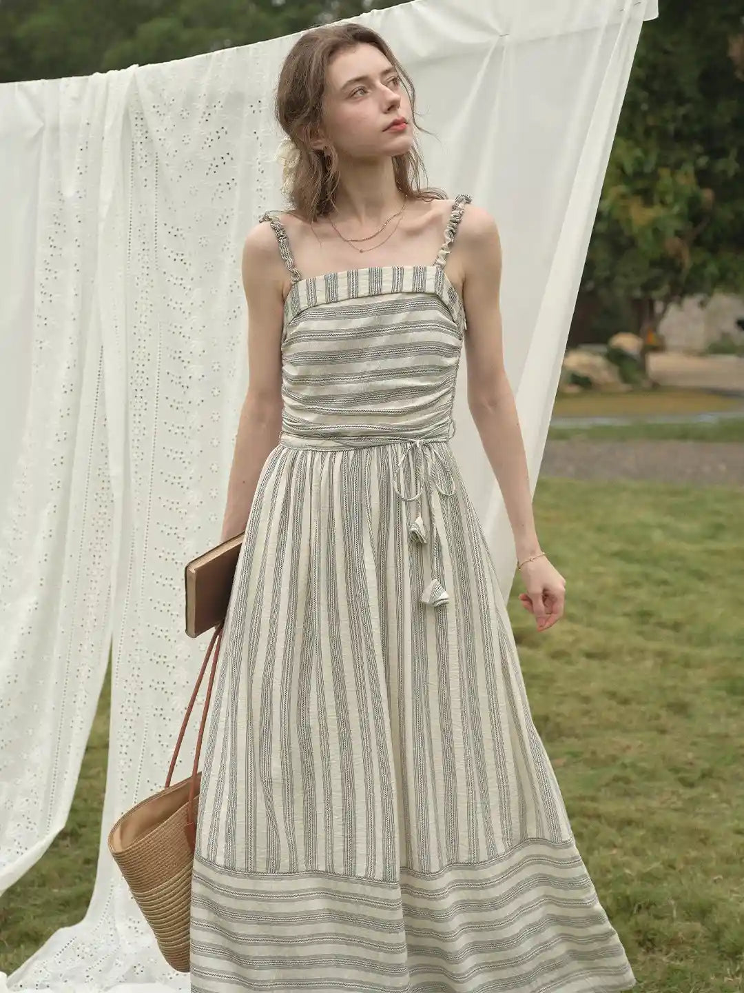 Reya Stripes Suspender Dress