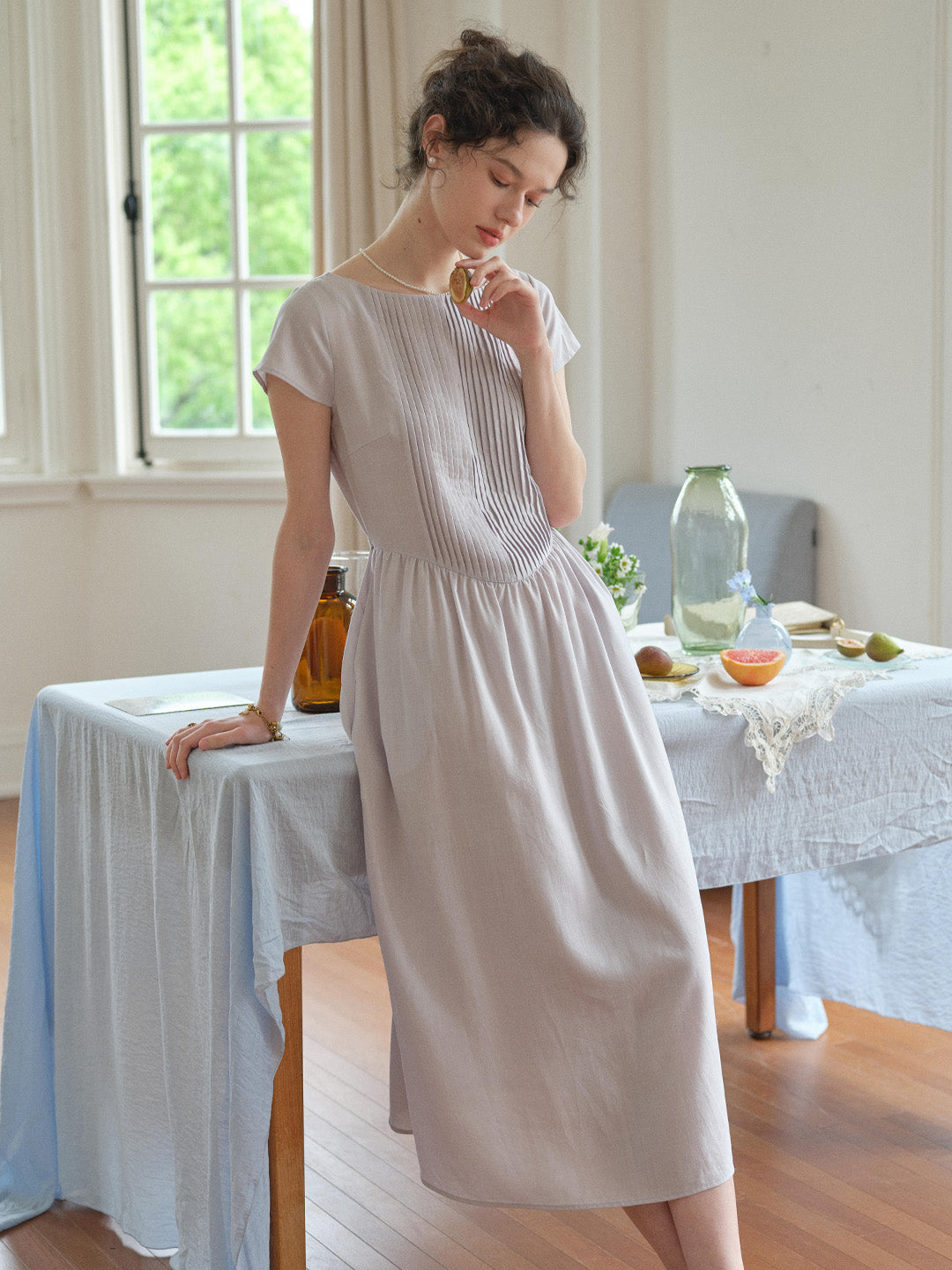 Zariah Round Neck Simple Dress