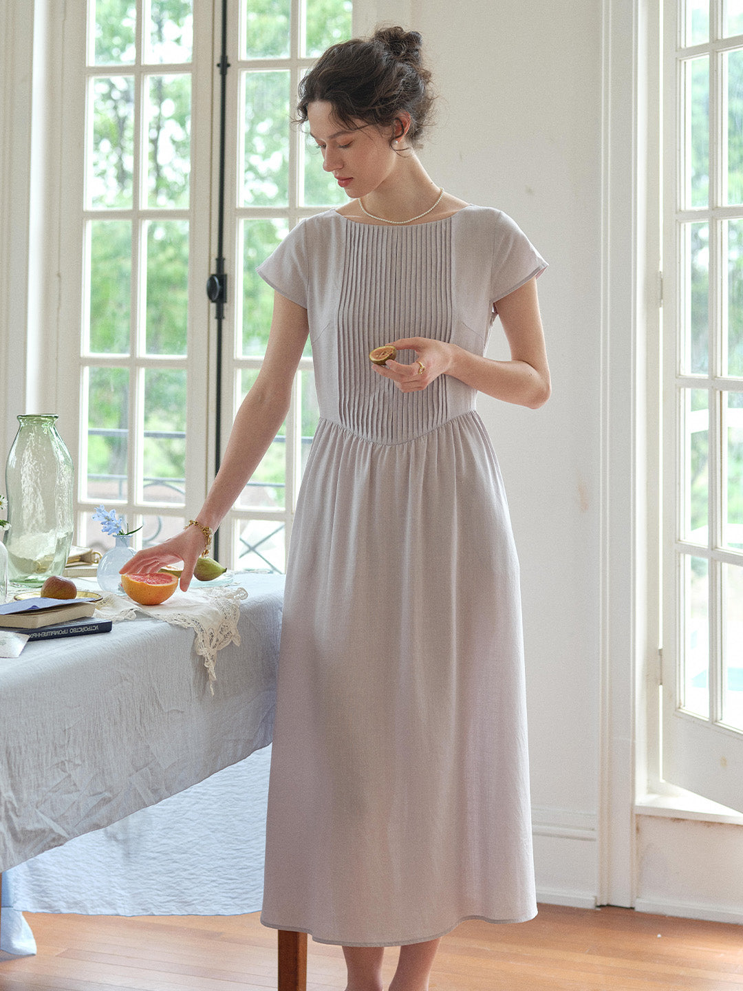 Zariah Round Neck Simple Dress