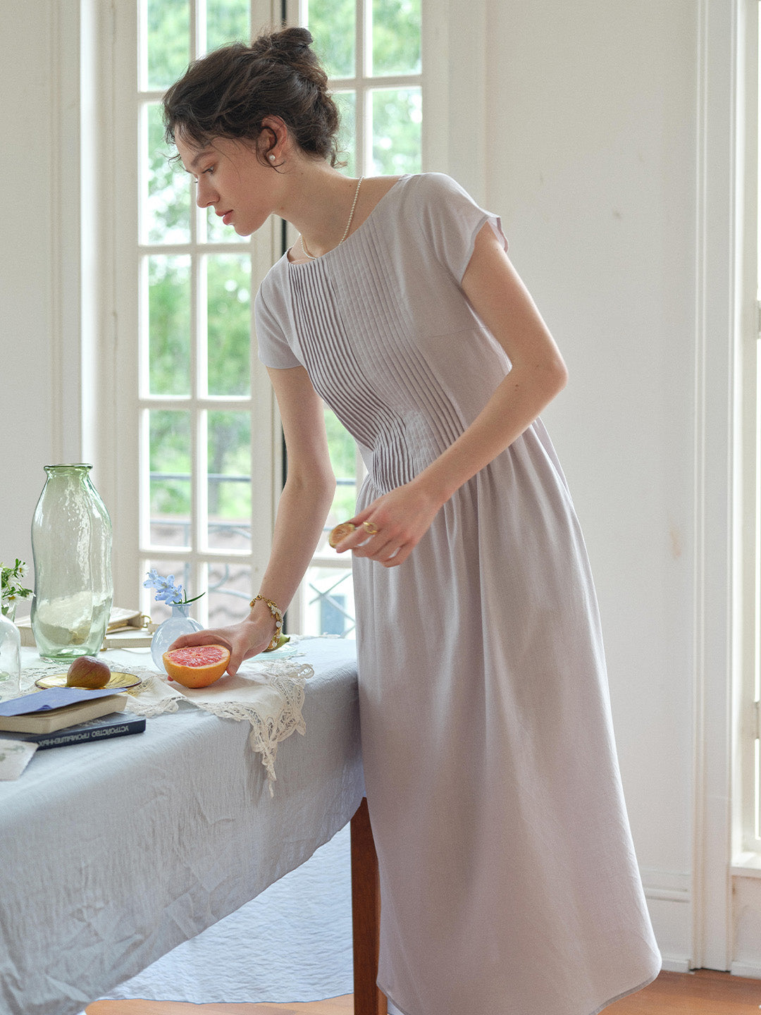 Zariah Round Neck Simple Dress