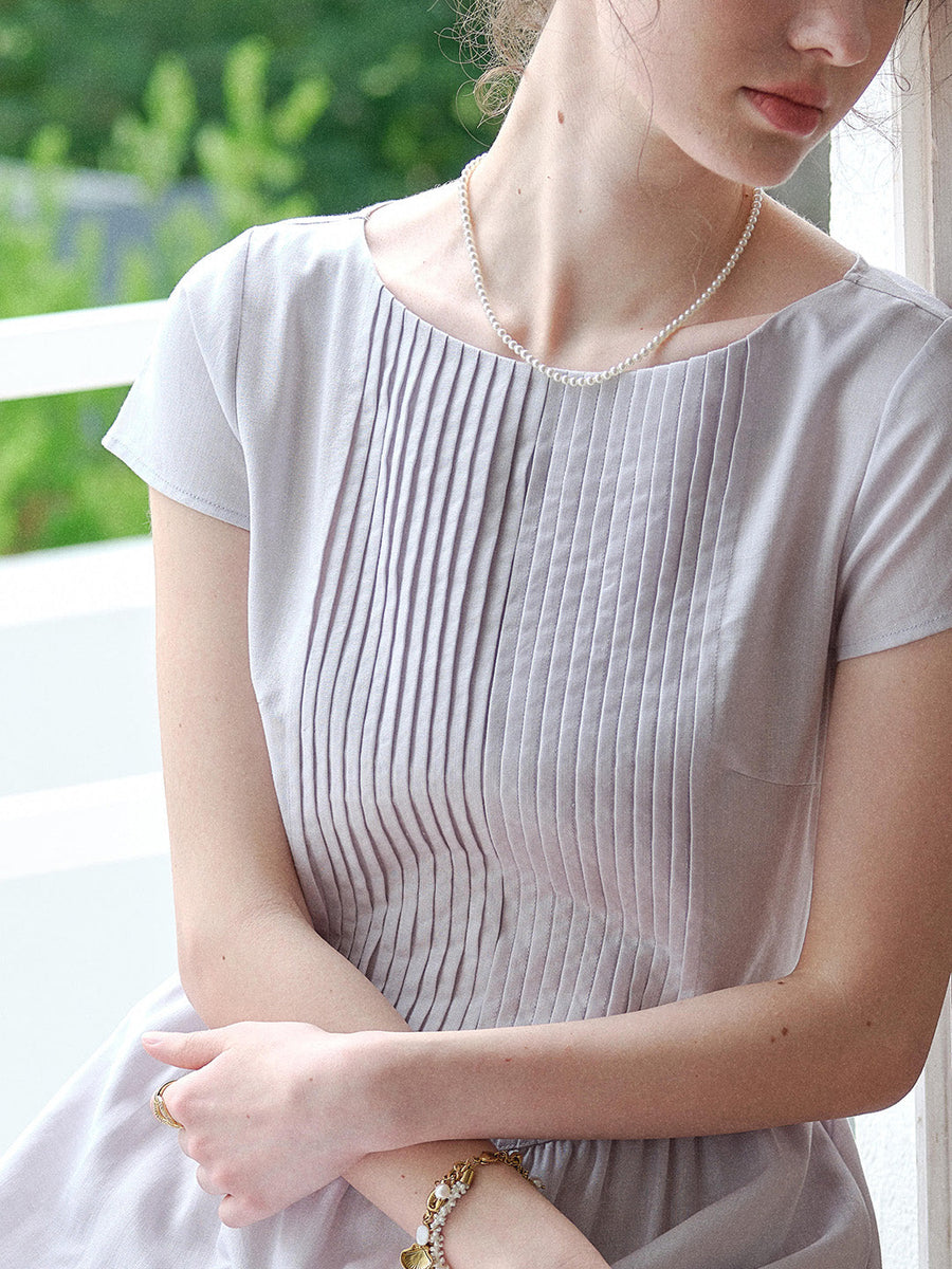 Zariah Round Neck Simple Dress