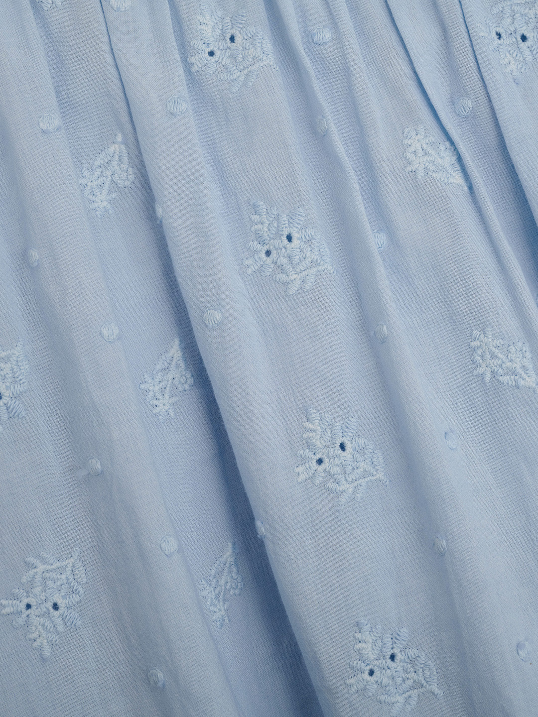 Malia Round Neck Lace Embroidered 100% Cotton Dress
