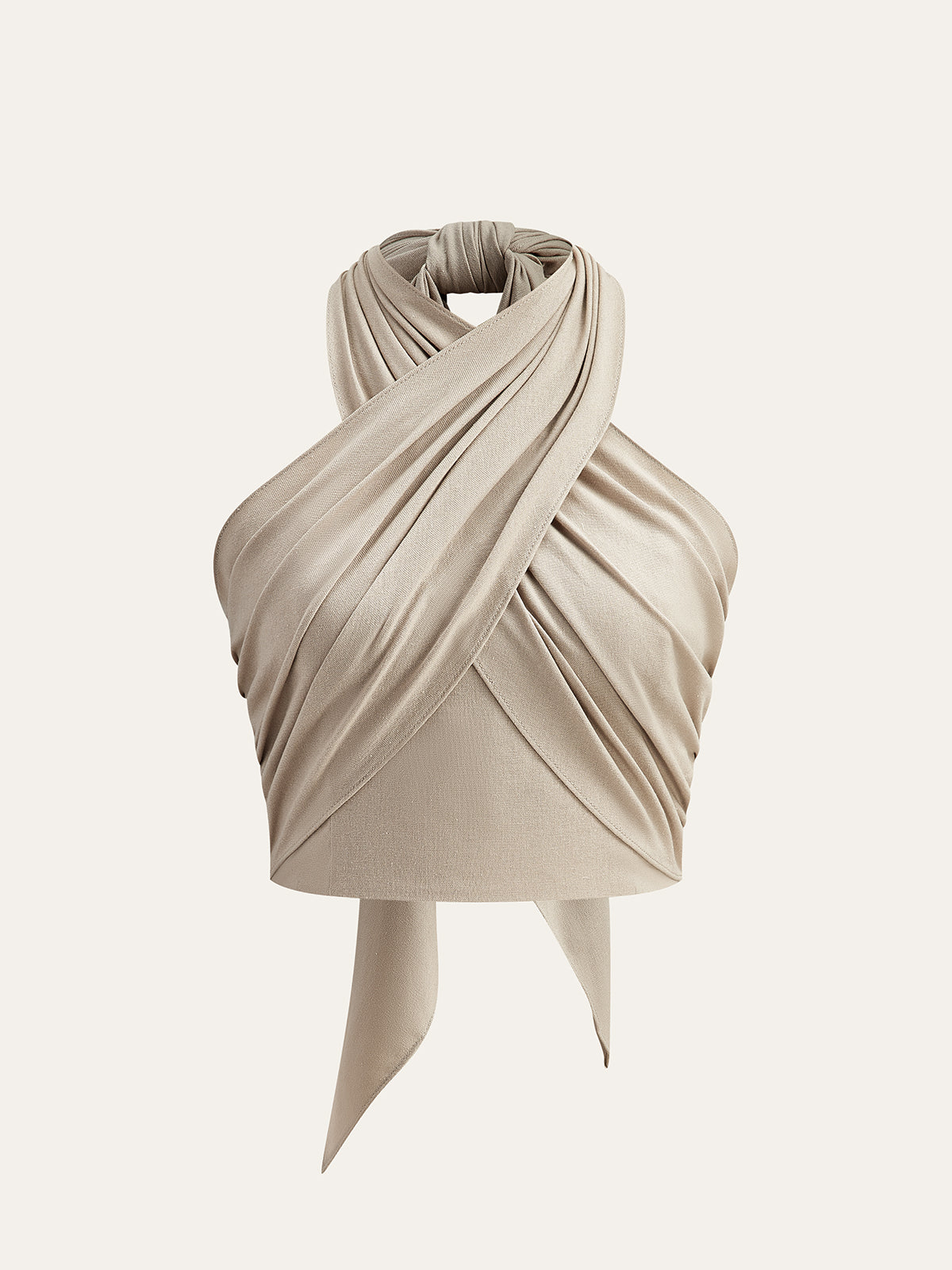 Cotton & Line Crisscross Halter Fitted Tank Top
