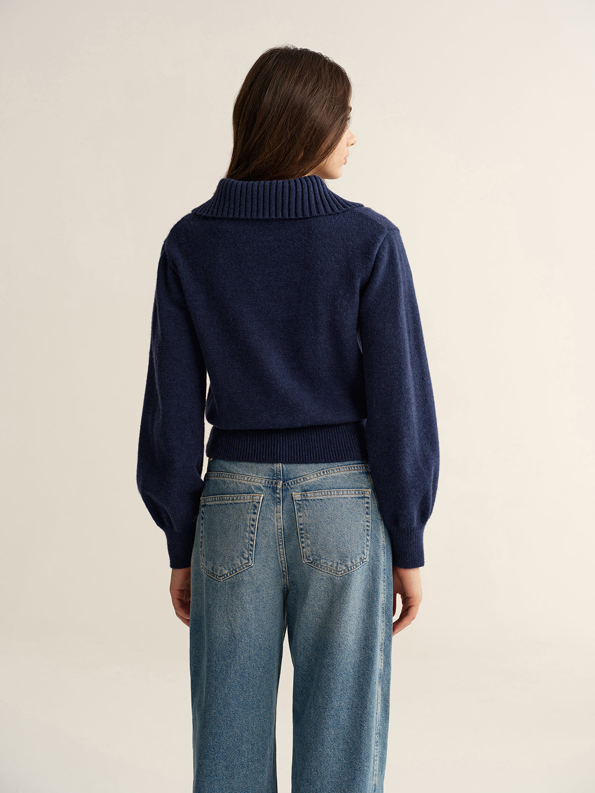 Metal Button Polo Sweater