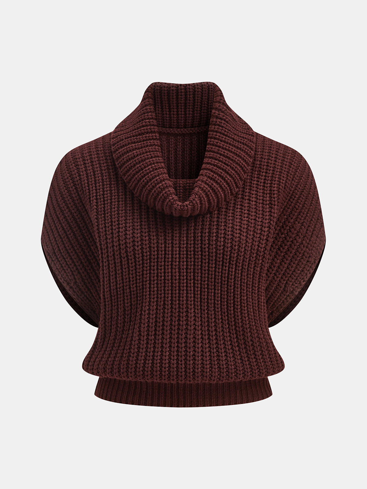 Cowl Neck Chunky Sweater Vest