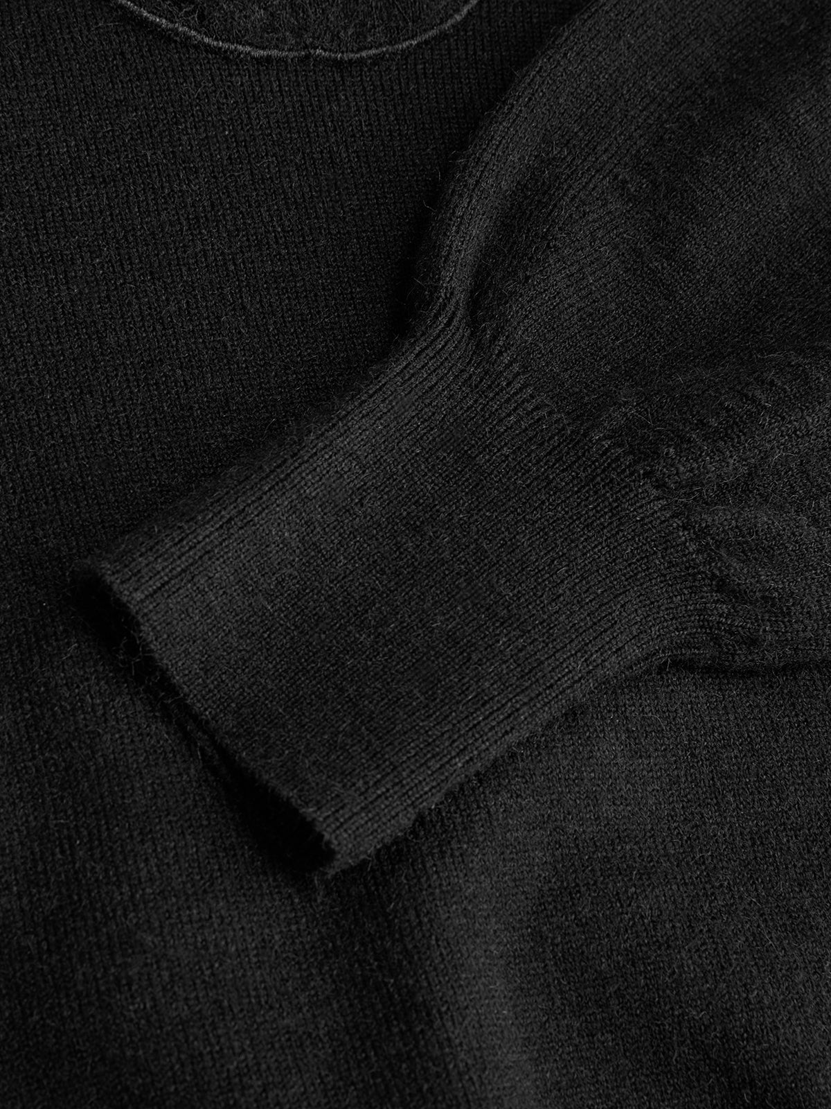 Mock Neck Lace Panel Sweater