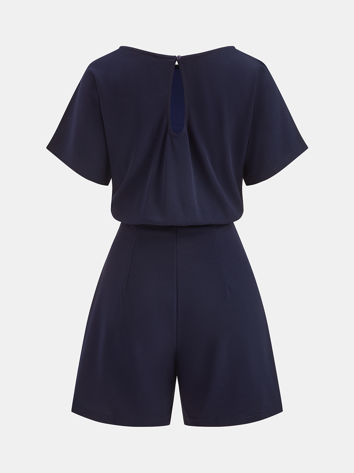 Tie-Waist Short-Sleeve Romper