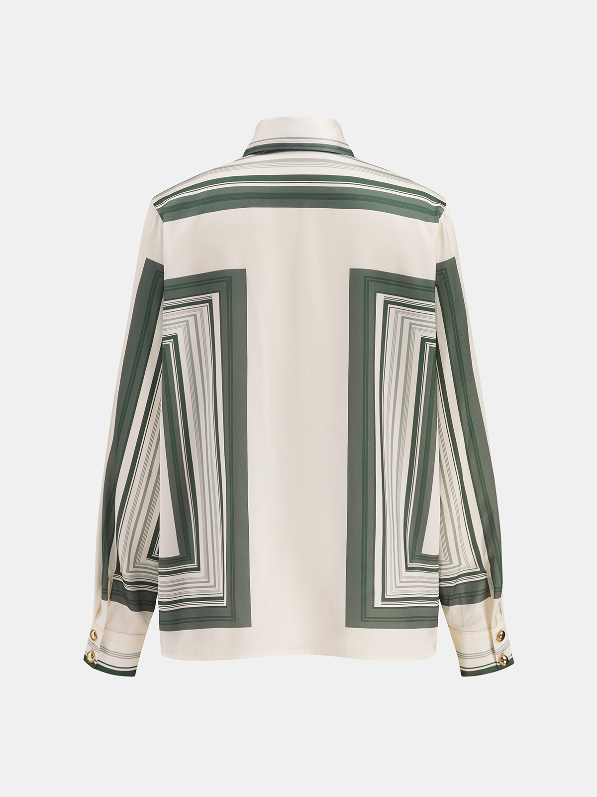 Geometric Print Shirt & Wide Leg Pants Set