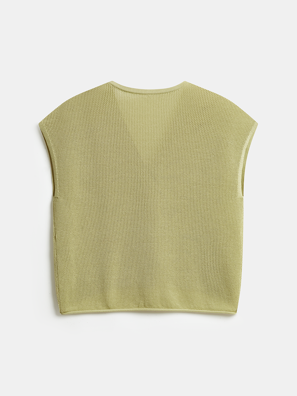 Embossed Button Sleeveless Knit Vest
