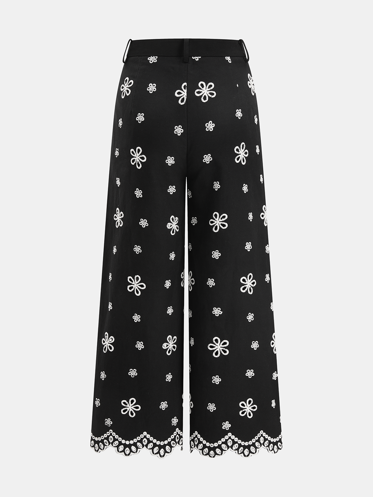 Embroidered Floral Cotton Top & Pants Set