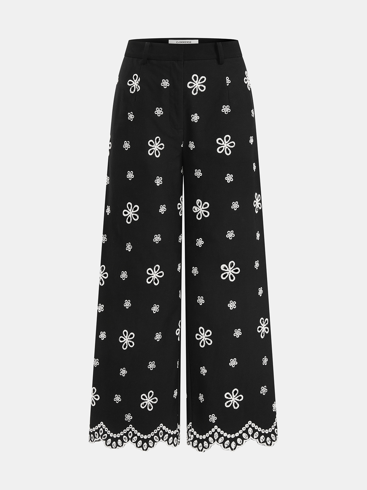 Embroidered Floral Cotton Top & Pants Set