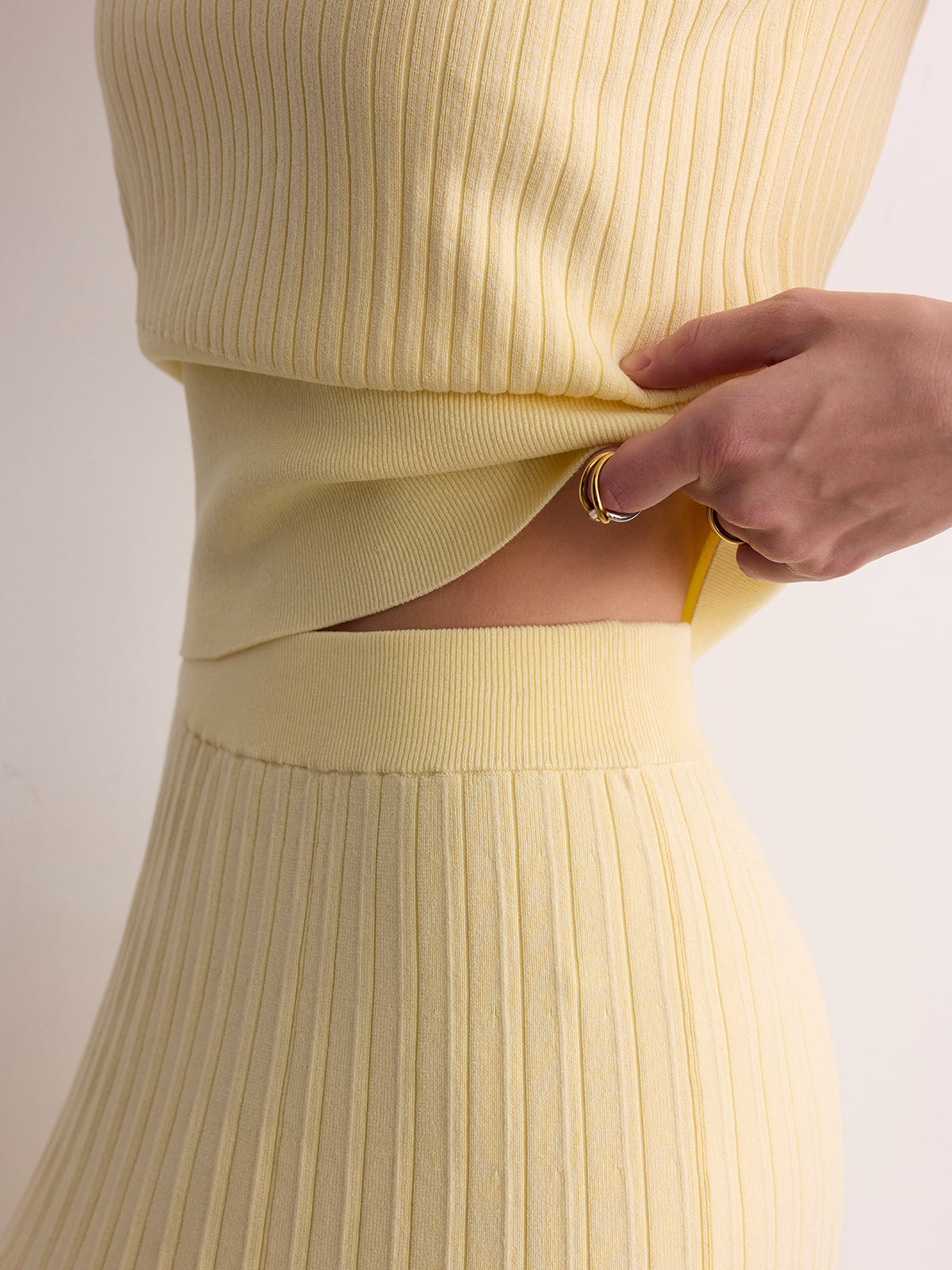Ribbed Knit Maxi Skirt