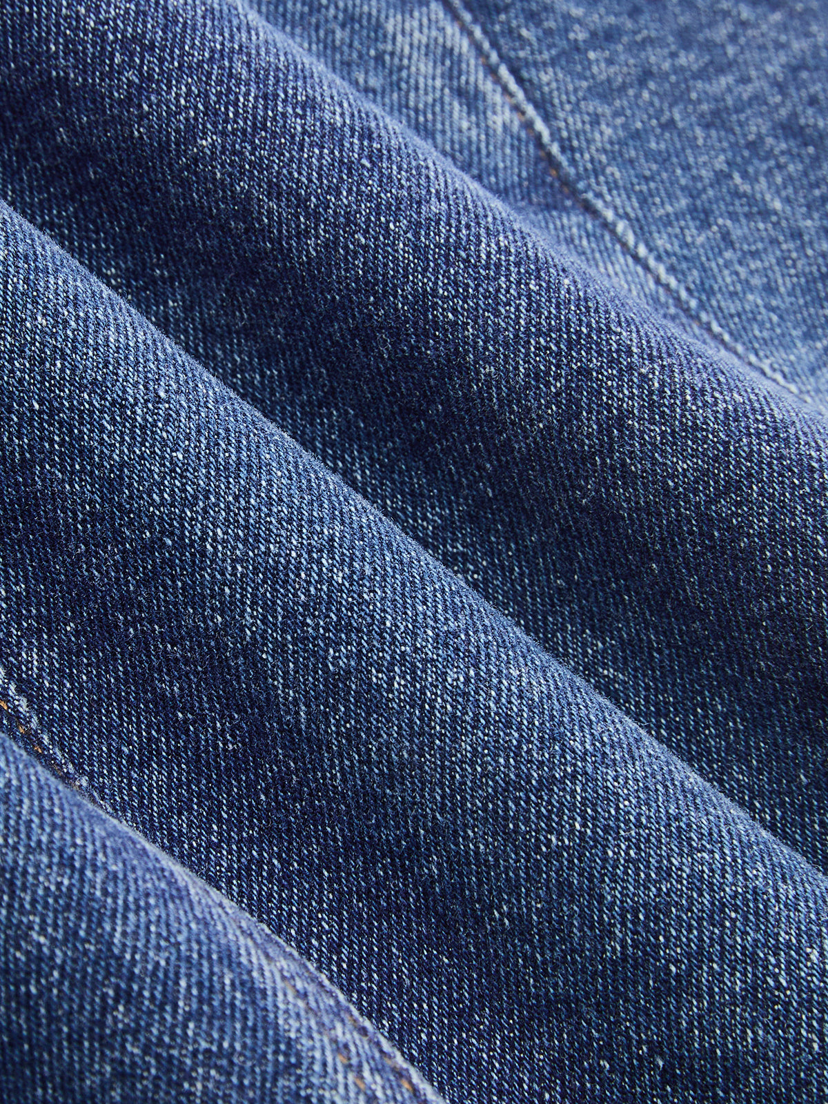 Buckle Detail Asymmetrical Denim Mini Skirt