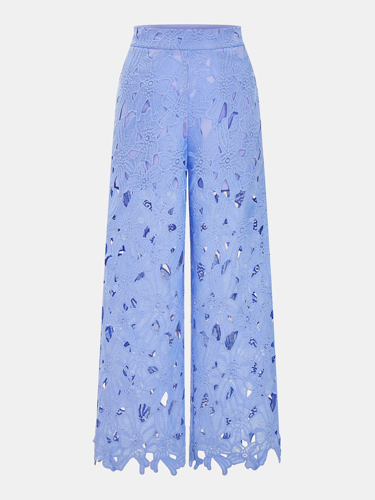 Cutout Lace Short Sleeve Top & Pants Set