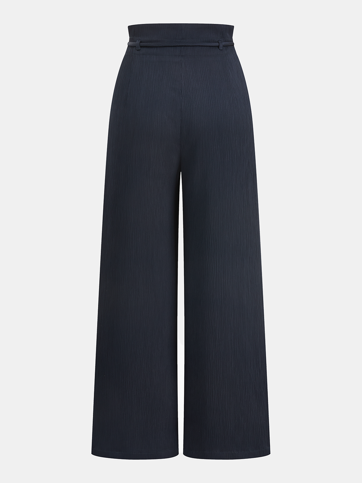 Satin Paperbag Waist Wide Leg Pants