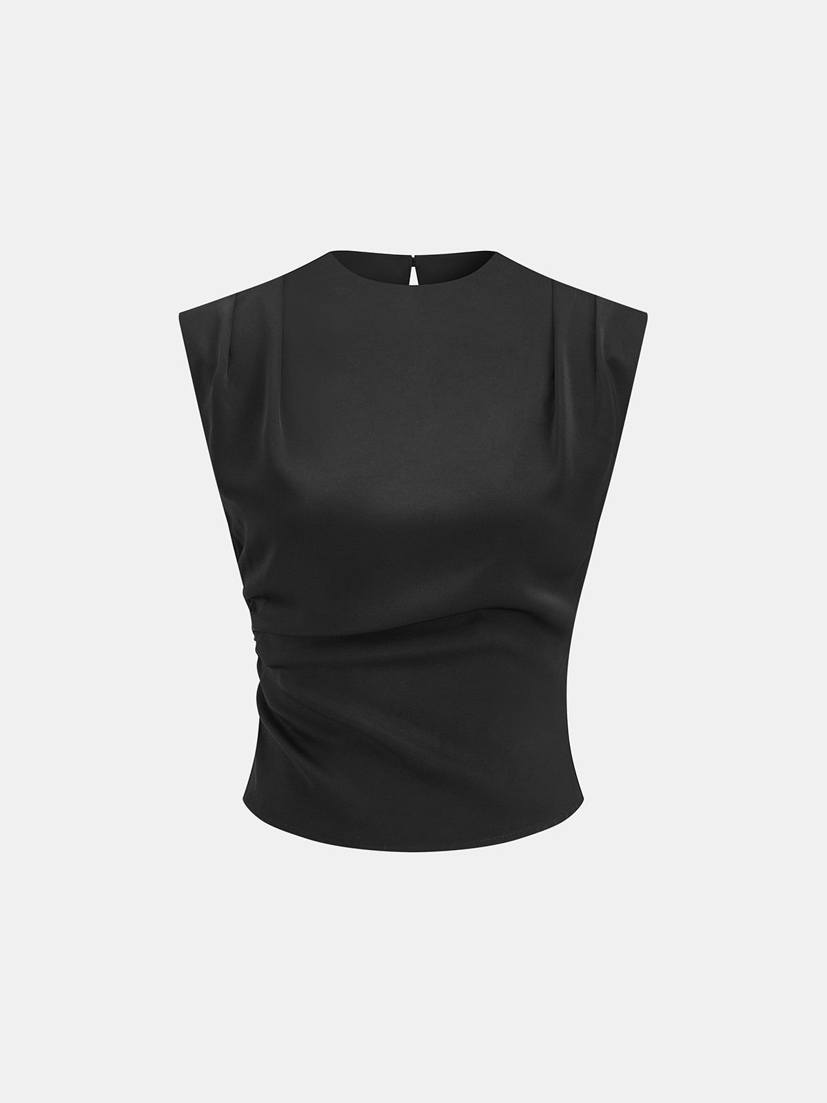 Sleeveless Ruched Top & Pleated Pants Set