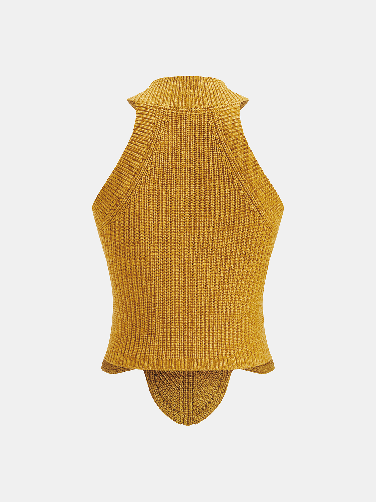 Sleeveless Hollow Out Knit Halter Top