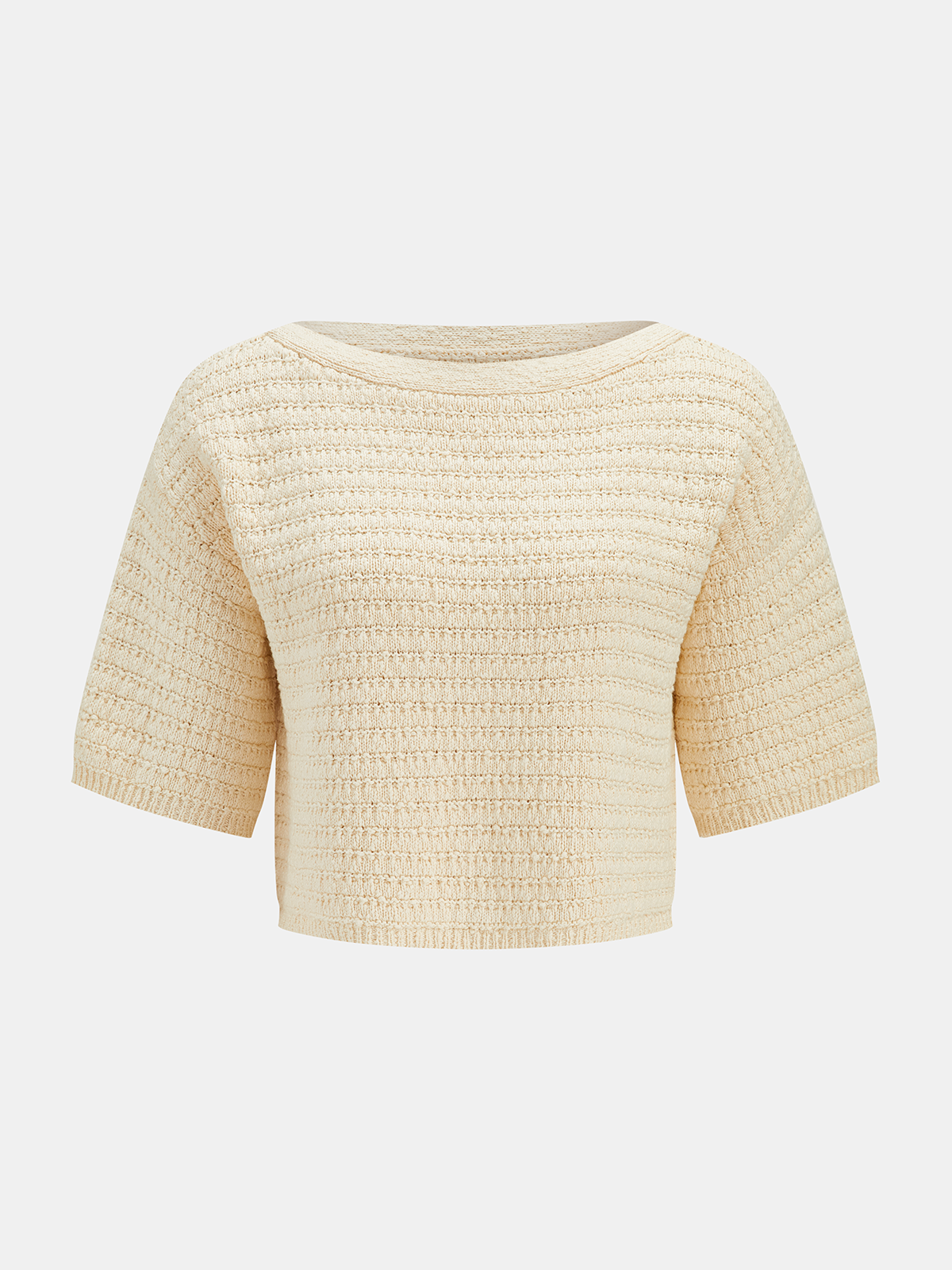 Textured Knit Short Sleeve Top & Shorts Set