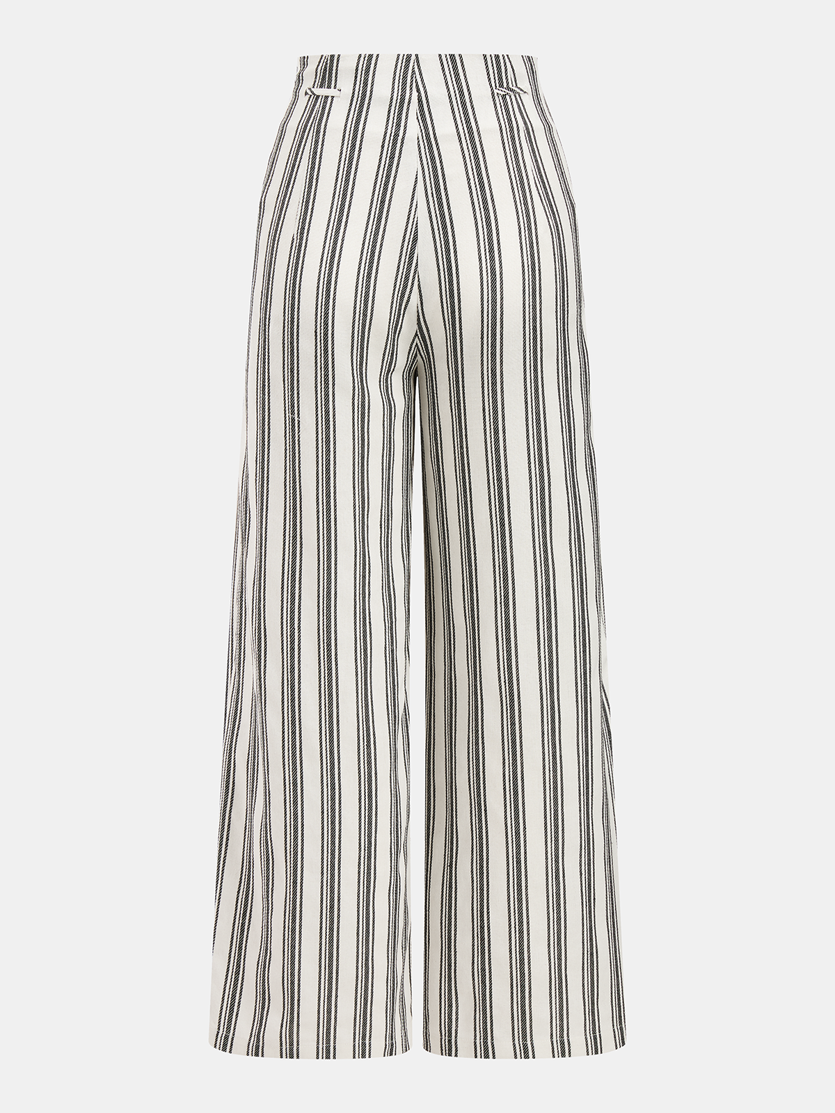 Cotton Linen Striped Wide Leg Pants
