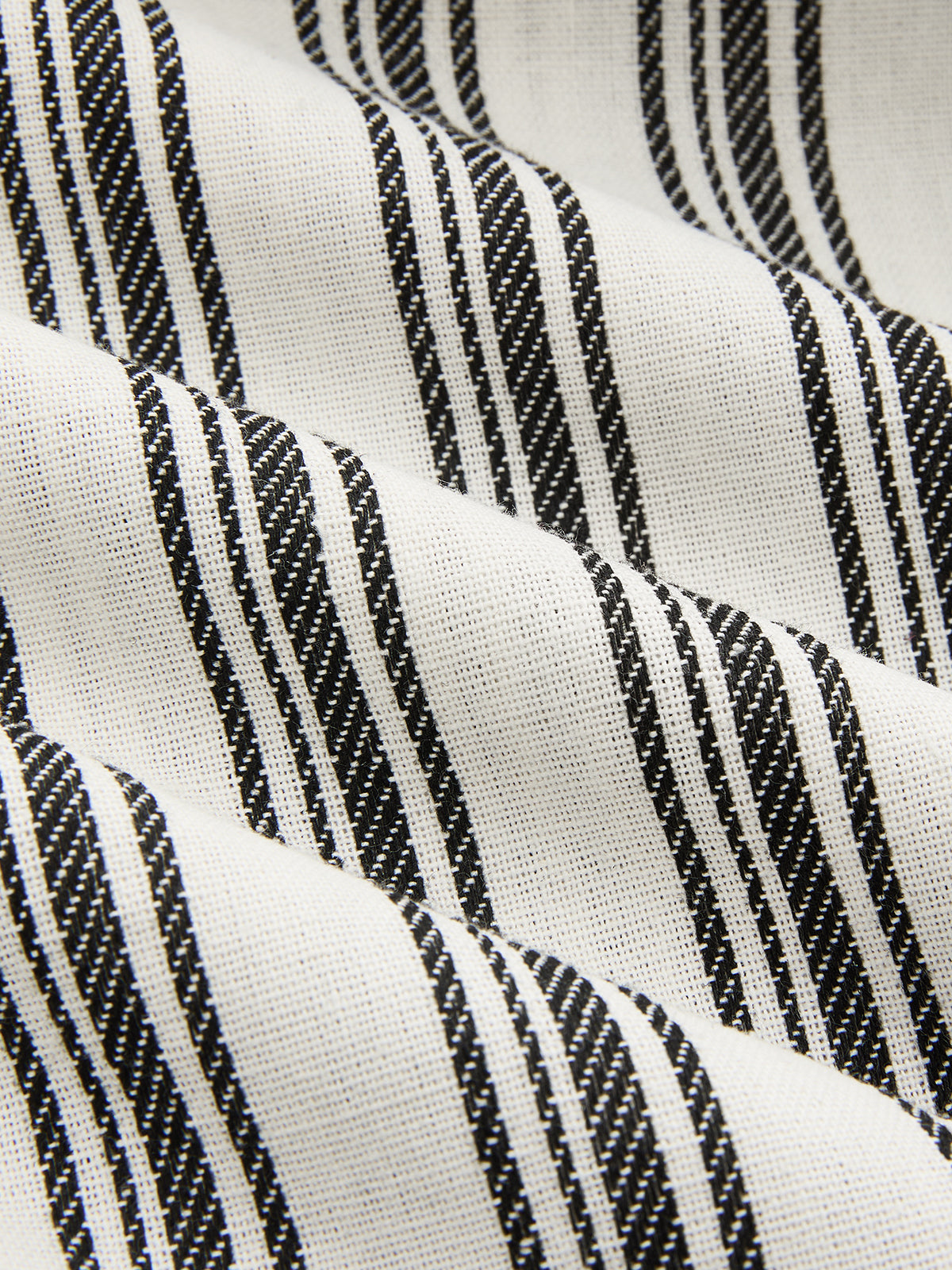Cotton Linen Striped Wide Leg Pants