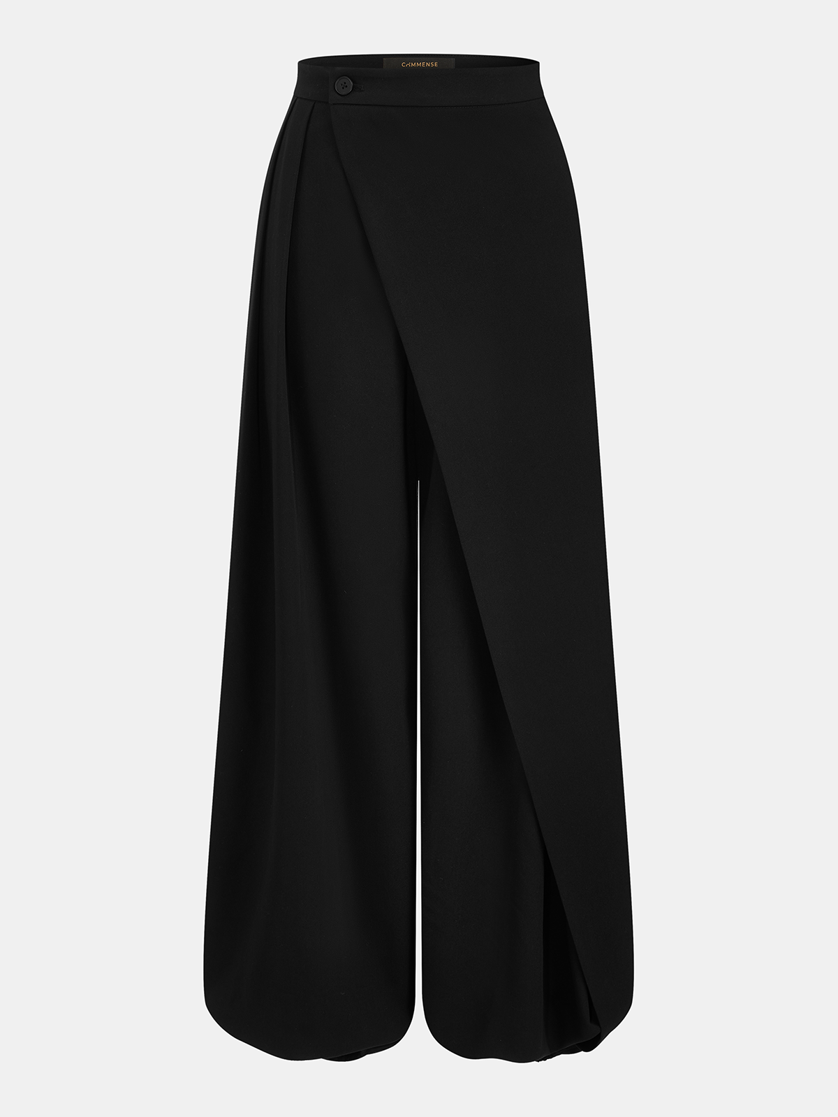 Asymmetric Overlay Balloon Wide-Leg Pants