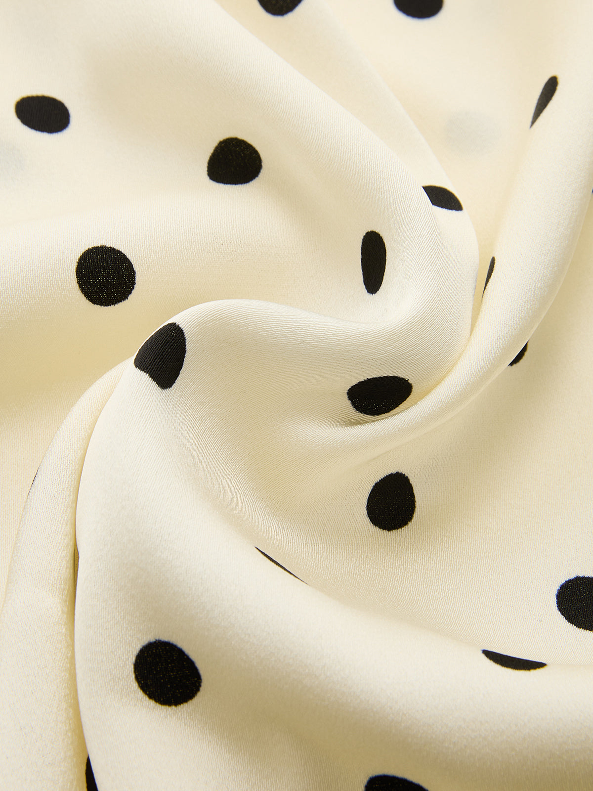 Polka Dot Sleeveless Ruched Blouse