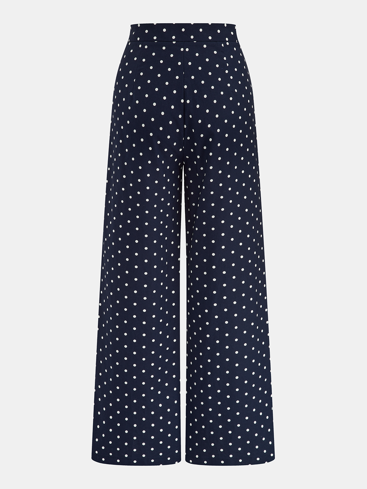 Linen Blend Polka Dot Peplum Top & Pants Set
