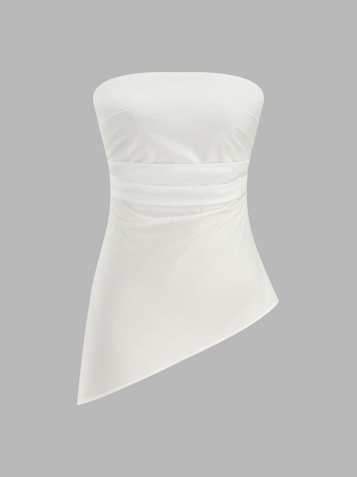 Strapless Asymmetrical Ruched Top & Pants Set