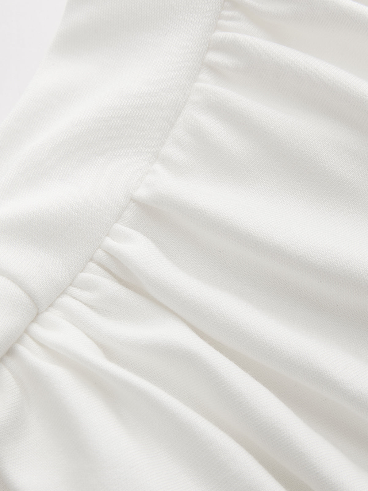 Asymmetric Neckline Ruched Blouse