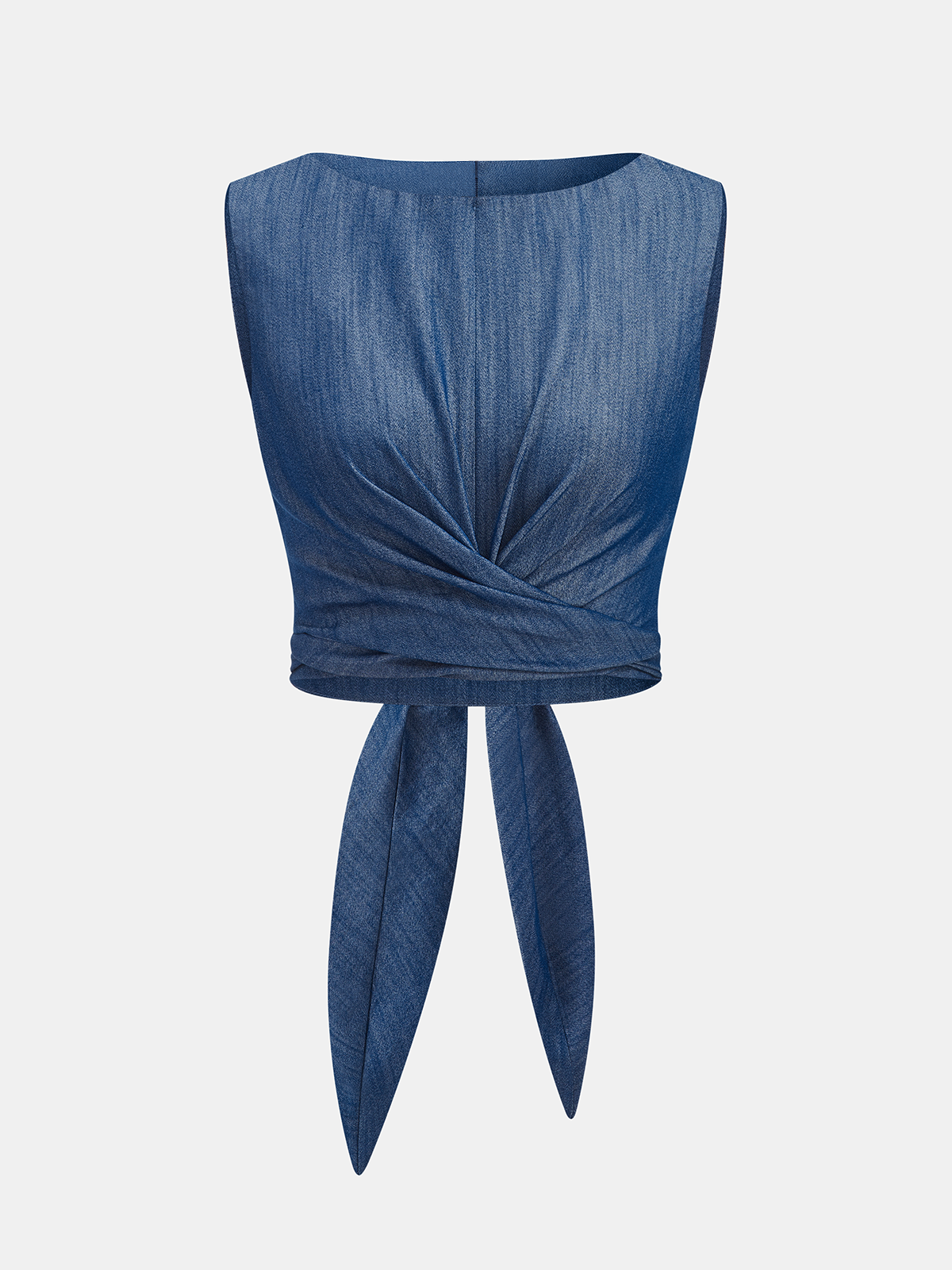 Cross-Tie Crop Top & Wide-Leg Pants Set