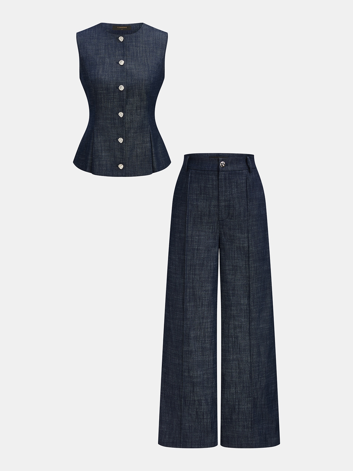 Cotton Blend Sleeveless Top & Pants Set