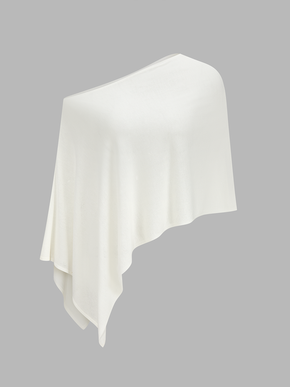 Asymmetric Knit Cape Top & Mini Skirt Set