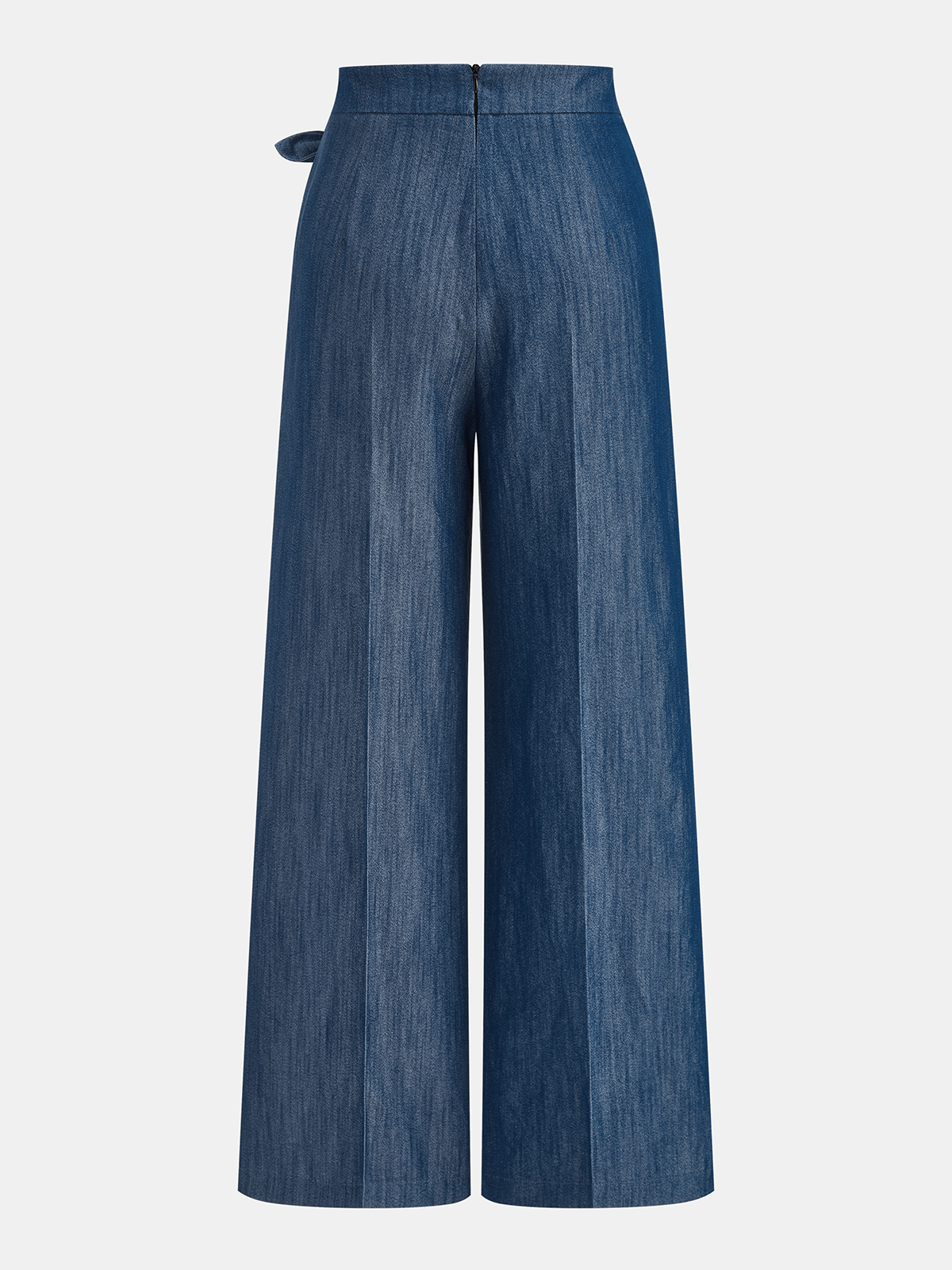 Asymmetric Knot-Waist Wide Leg Pants