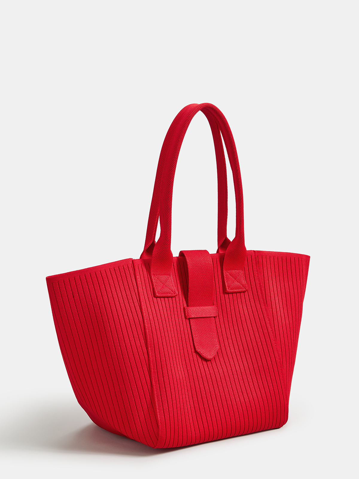 Ribbed Knitted Large Casual Tote Handbag