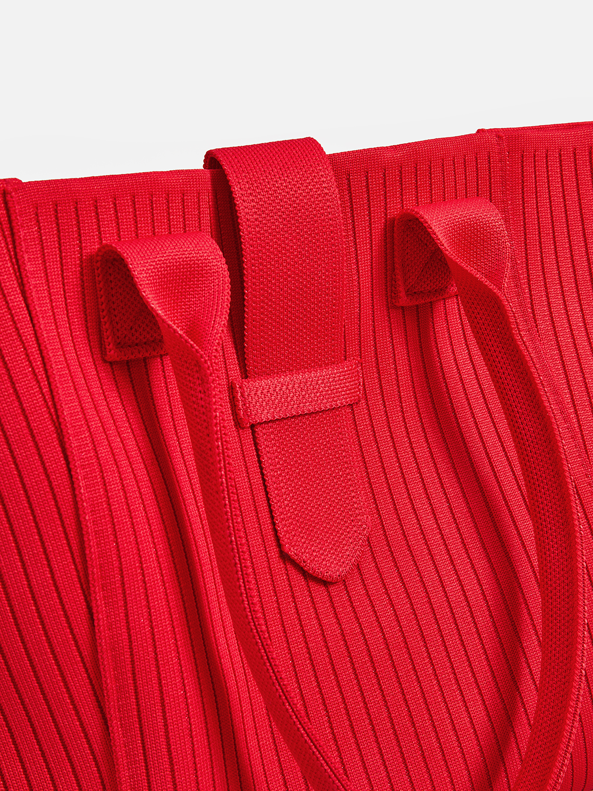 Ribbed Knitted Large Casual Tote Handbag