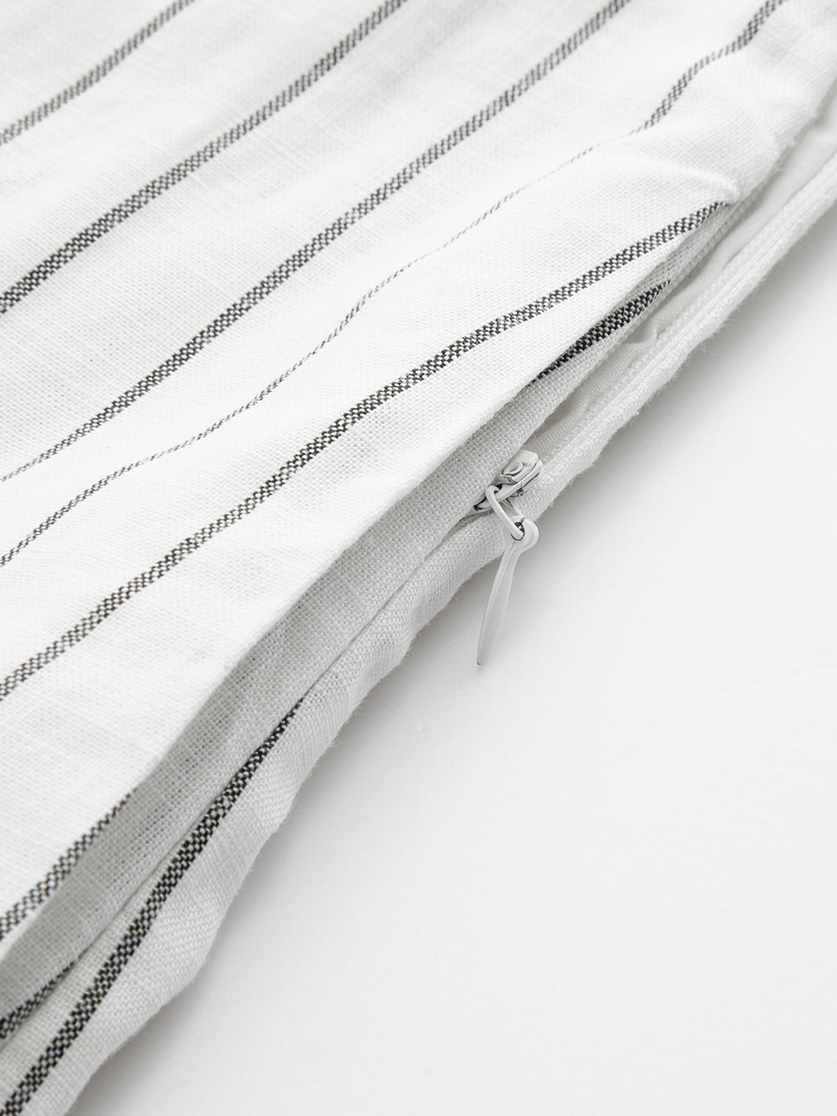 Pinstripe Cotton Linen Wide Leg Pants