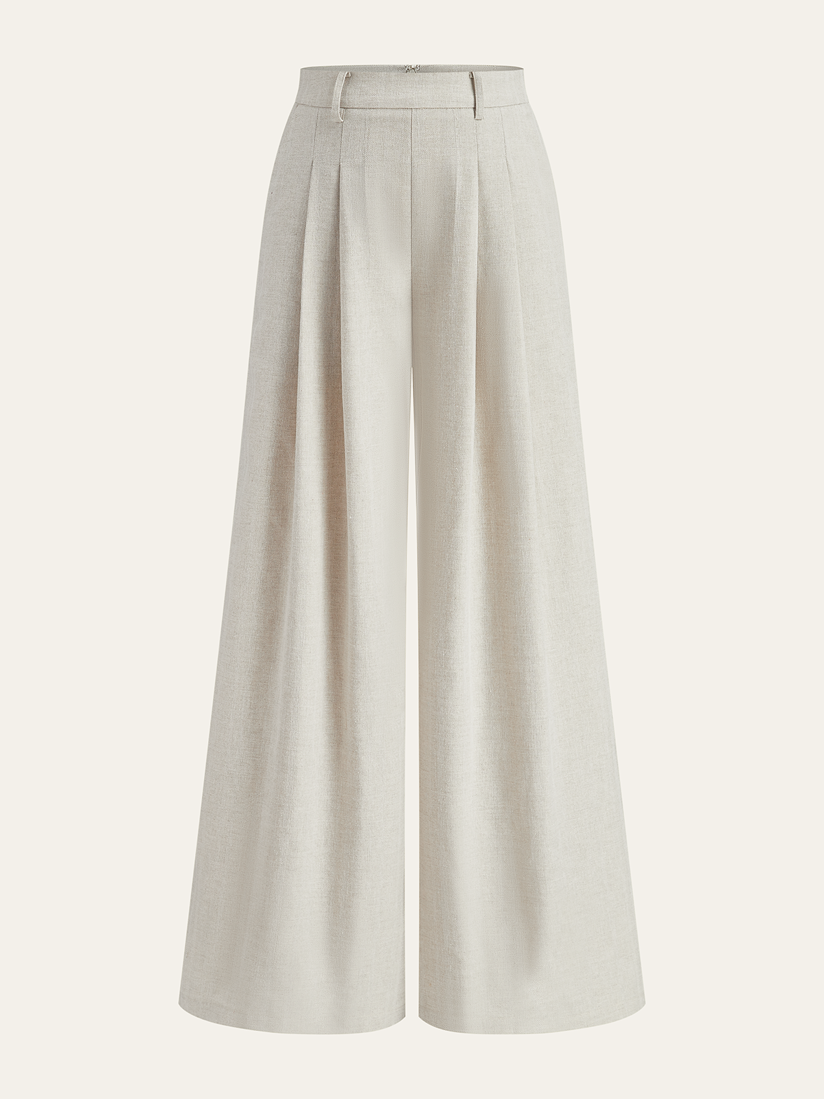 Cotton Linen Wrap Top & Pleated Pants Set