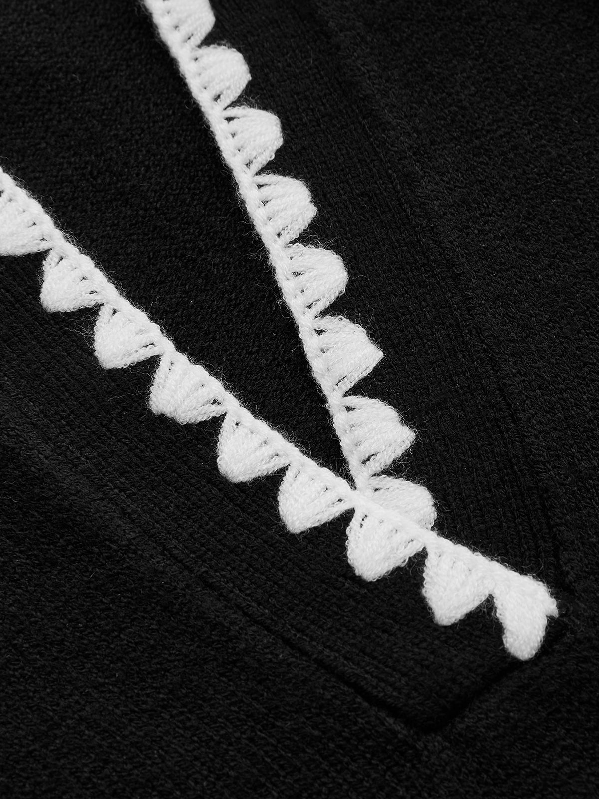 Contrast Trim Sleeveless Knit Polo Vest