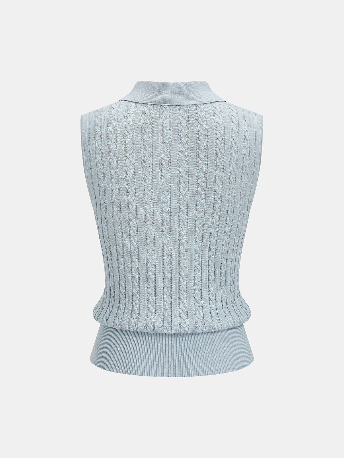 Cable-Knit Polo Top & Maxi Skirt Set
