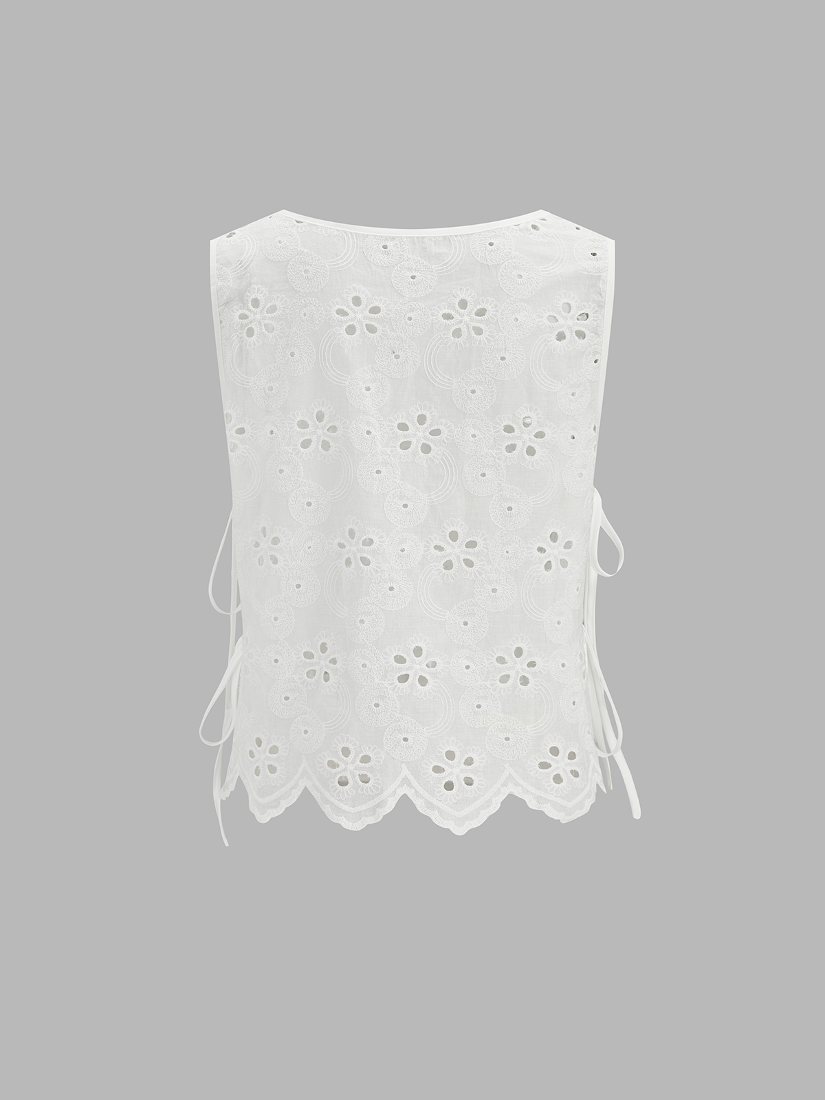 Eyelet Embroidery Two Piece Pants Set