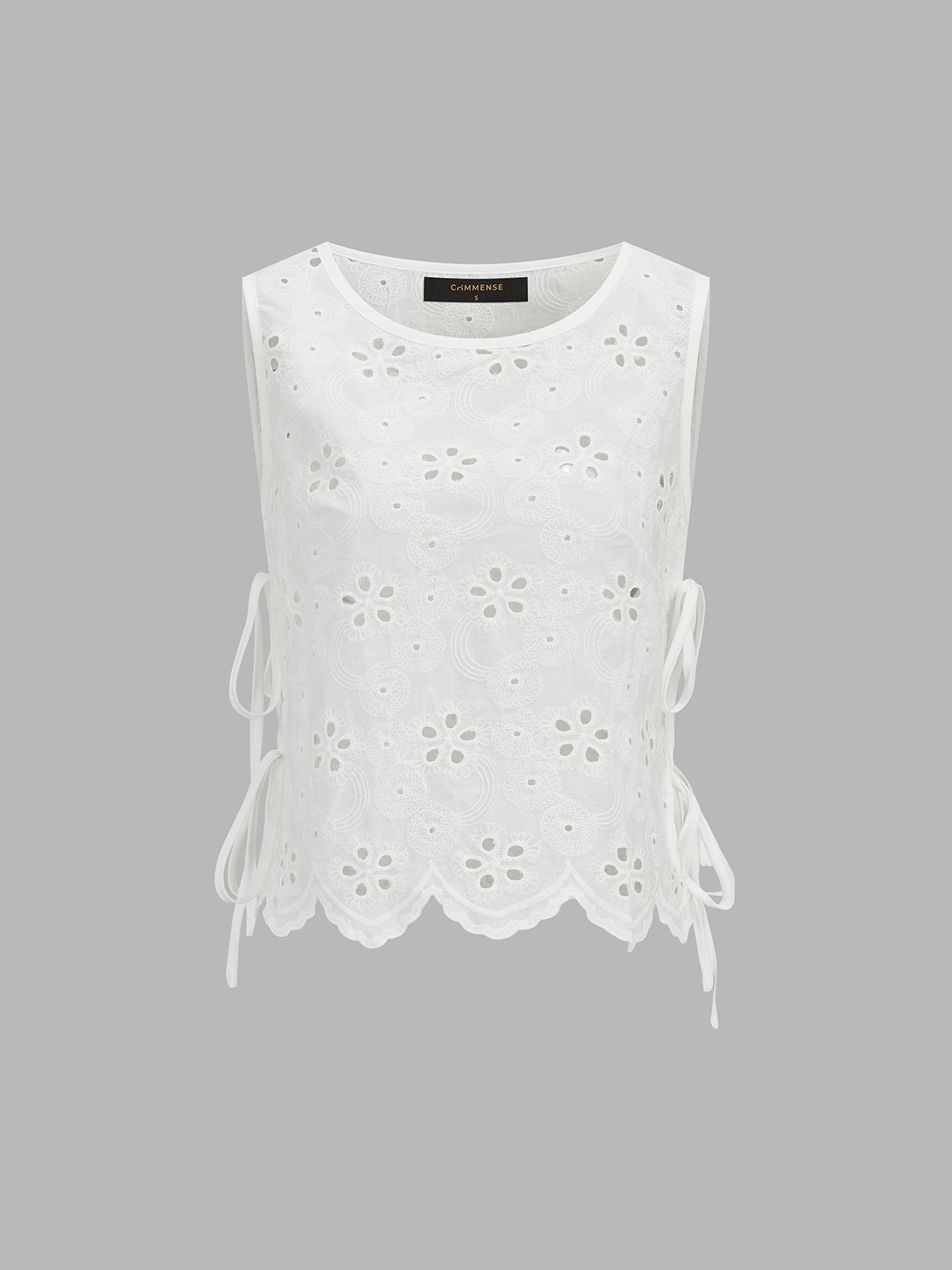 Eyelet Embroidery Two Piece Pants Set