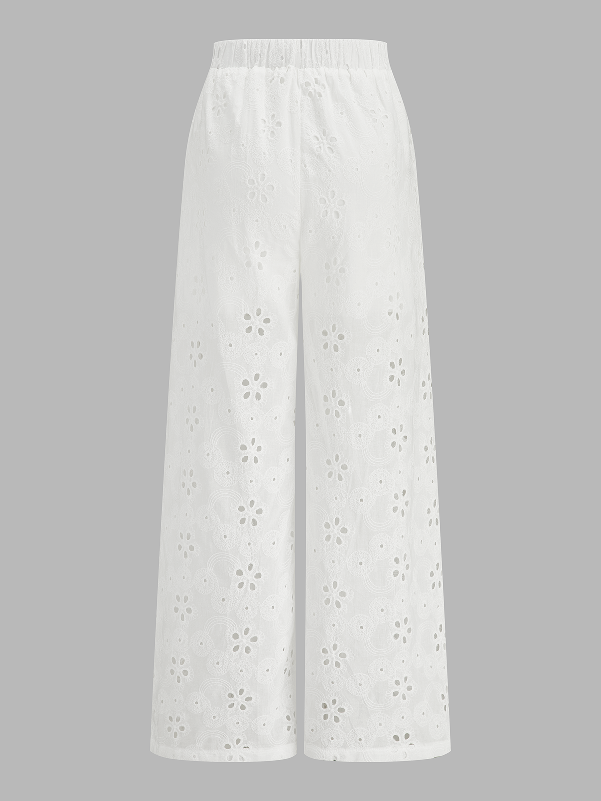 Eyelet Embroidery Two Piece Pants Set